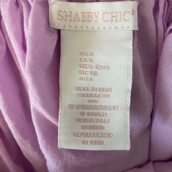 Shabby Chic Girls Lavender Muslin Pinafore Dress Size 6 - Picture 2 of 8